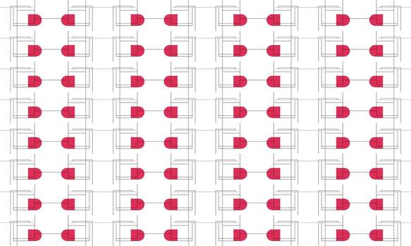 A pattern with red and white squares vector