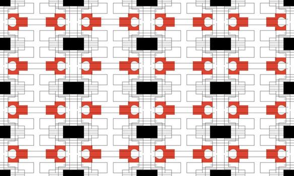 A black and red pattern with squares vector