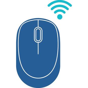 inalámbrico computadora ratón ilustración tecnología icono pulcro diseño vector