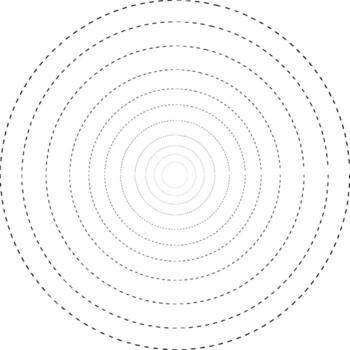 A circle with lines and dots on it vector