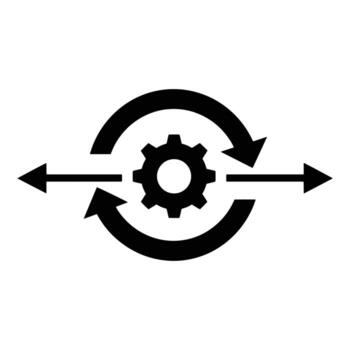 Process Cycle Gear Workflow Continuous Improvement Innovation Illustration vector