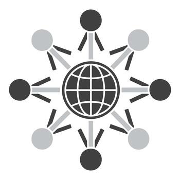 Global network connection communication worldwide technology illustration abstract concept vector