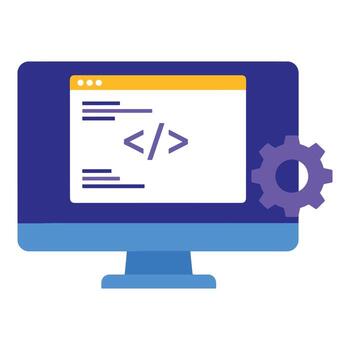 codificación desarrollo preparar plano diseño tecnología ilustración concepto vector