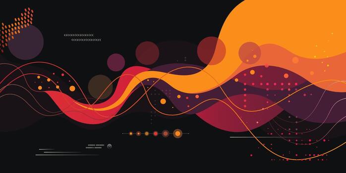 Abstract equalizer waveform. Futuristic technology. Sound wave visualization. vector