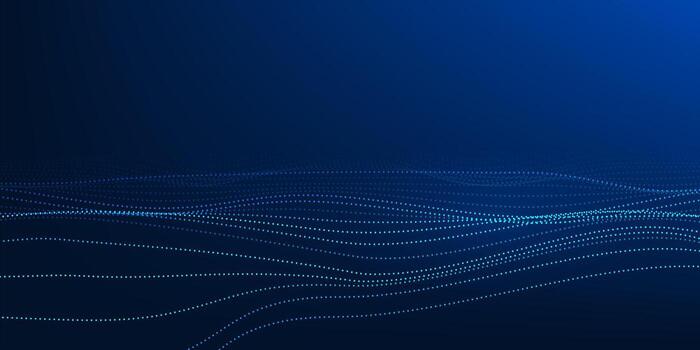 Futuristic dot data wave lines representing digital information flow, connectivity, and technological evolution in the modern network system vector