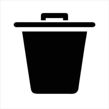 Recycle Bin Trash Icon Desktop File Delete Symbol vector