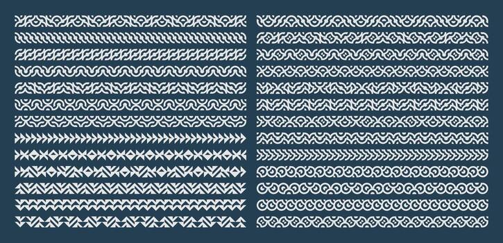 Set of horizontal abstract shape divider design vector