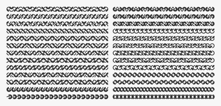 Geometric circle curve abstract divider design set vector