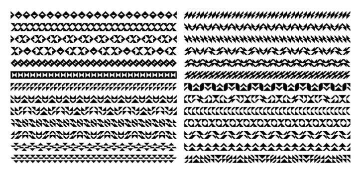 Minimalist line flat abstract divider design set vector