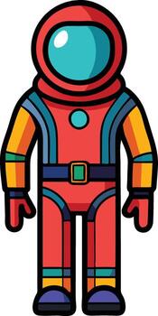 Astronaut Floating in Outer Space Available on EPS File vector