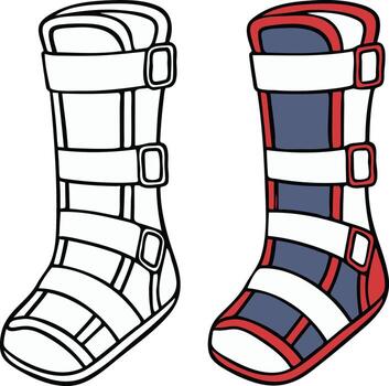 Supportive Ankle Braces for Sports and Injury Recovery Available on EPS File vector
