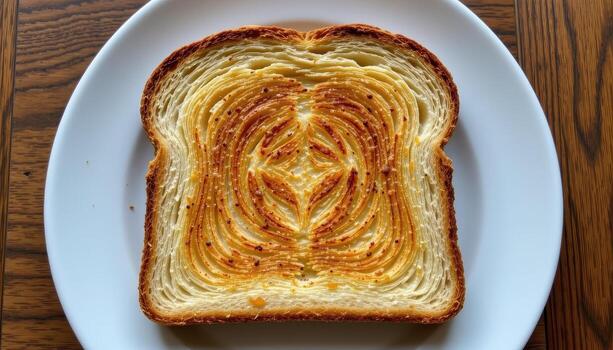 Toast photographed from above showing perfect browning and even texture. photo