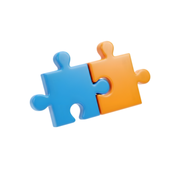 Connected puzzle pieces symbolize unity, teamwork, and problem solving, ideal for business presentations and strategic planning materials png