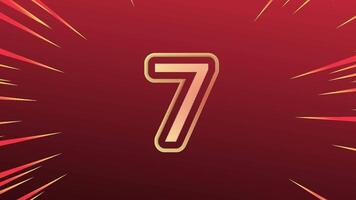 rosso animato conto alla rovescia Timer a partire dal 10 per 0 con dinamico comico stile effetti. video