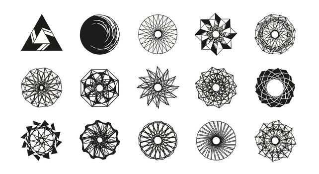 Geometric Patterns and Abstract Shapes Collection vector