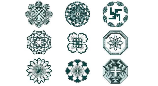 Geometric Patterns Set vector