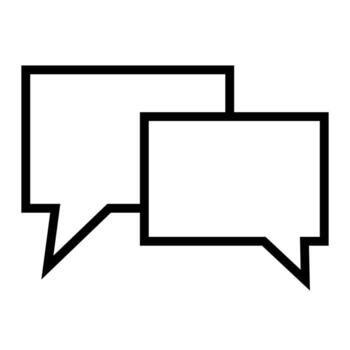 Speech bubble icon. Chat illustration sign. Message symbol. Text bubble logo. Design for web and app. vector