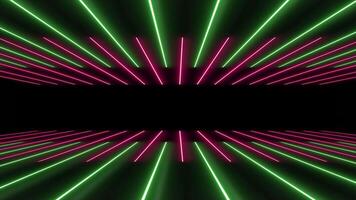 abstrato geométrico néon luzes com retro estético e techno vibrações video