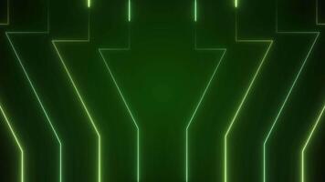 fascinerande abstrakt grön neon rader mönster, digital rörelse grafik visa video