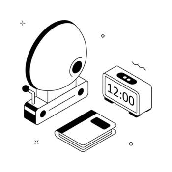 School timeout illustration representing classroom break and time tracking. vector