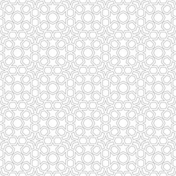 Arabic geometric pattern with star and octagonal shapes consisting of interlocking lines on a white background. Suitable for a variety of creative or decorative projects. vector