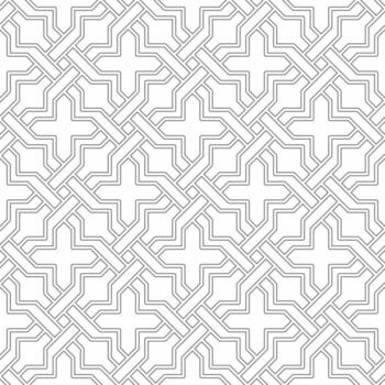 Seamless Islamic geometric pattern consisting of crossed and interlocking lines. Suitable for various creative projects or decorative elements. vector