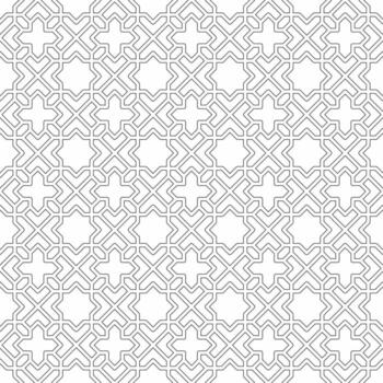 Seamless Islamic pattern consisting of interlocking and crossing lines on a white background. Suitable for various creative projects or decorative elements vector