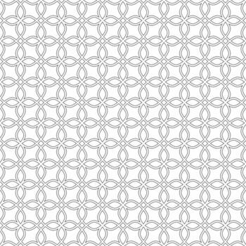 sin costura geométrico líneas modelo con sencillo cuatro pétalo hoja formas en blanco antecedentes. adecuado para varios creativo proyectos vector