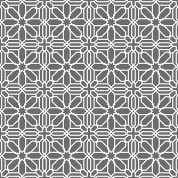 Seamless Islamic pattern consisting of interesting and crossing lines on a white background. Suitable for various creative projects or decorative elements. vector