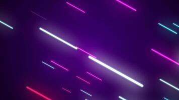 dynamisk neon ränder tvärs över en mörk bakgrund skapa en modern och energisk visuell erfarenhet, video