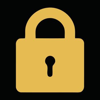 Digital Data Security Lock Icon vector