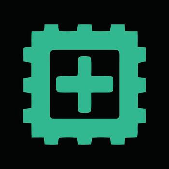 Settings Add Feature Icon vector