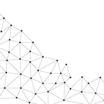 Futuristic network tech ai on transparent background. Abstract plexus technology futuristic network background vector