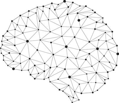 Digital brain neural network. Artificial intelligence, neural networks, data processing, and digital connectivity concepts. vector