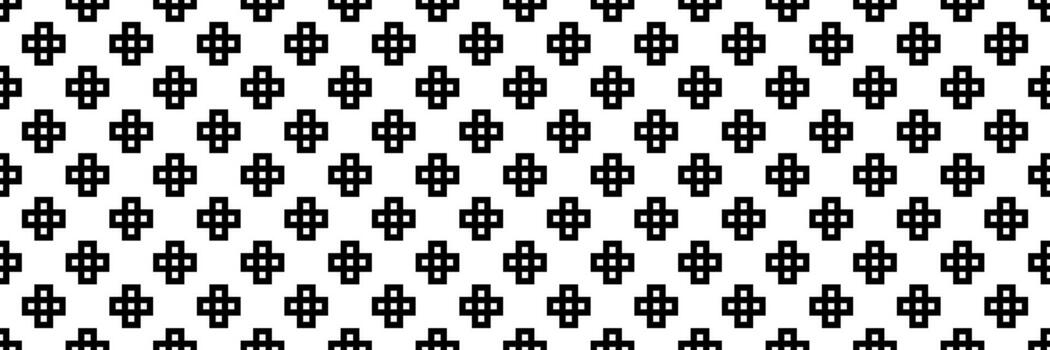 horizontal sin costura de negro contorno cruzar o más diseño para modelo y antecedentes. vector