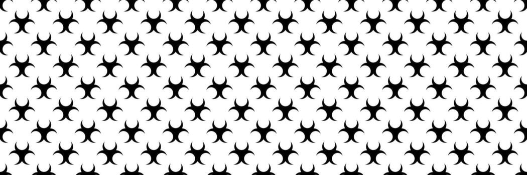 horizontal seamless of black hazardous material sign for pattern and background. vector