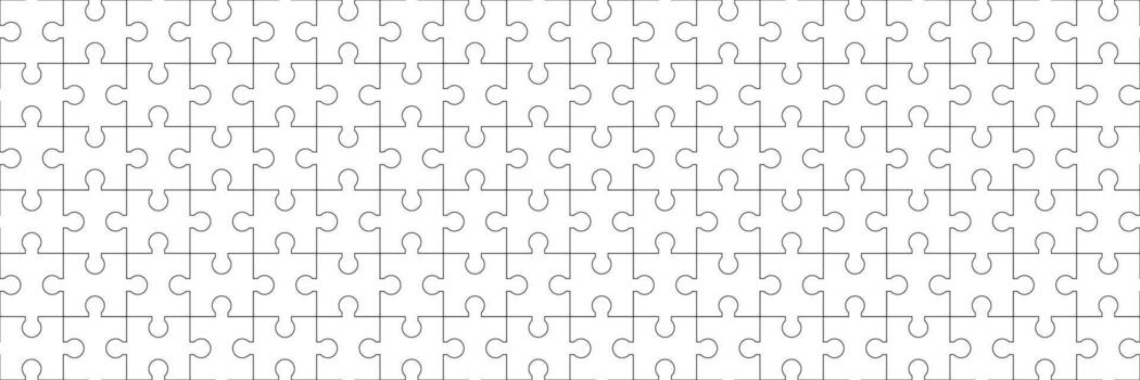 horizontal sin costura negro contorno blanco rompecabezas rompecabezas juego para modelo y antecedentes. vector