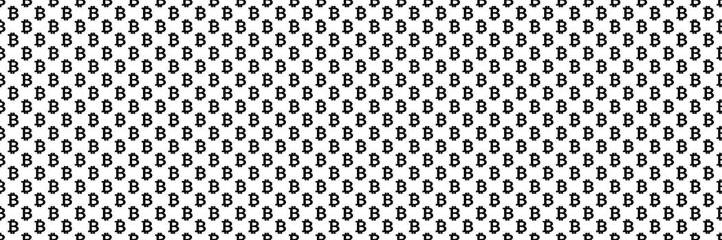 horizontal negro trama de semitonos de bitcoin moneda firmar diseño para modelo y antecedentes. vector