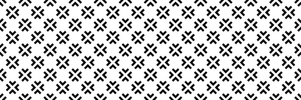 horizontal sin costura negro y blanco cruzar y flecha modelo para diseño y antecedentes. vector