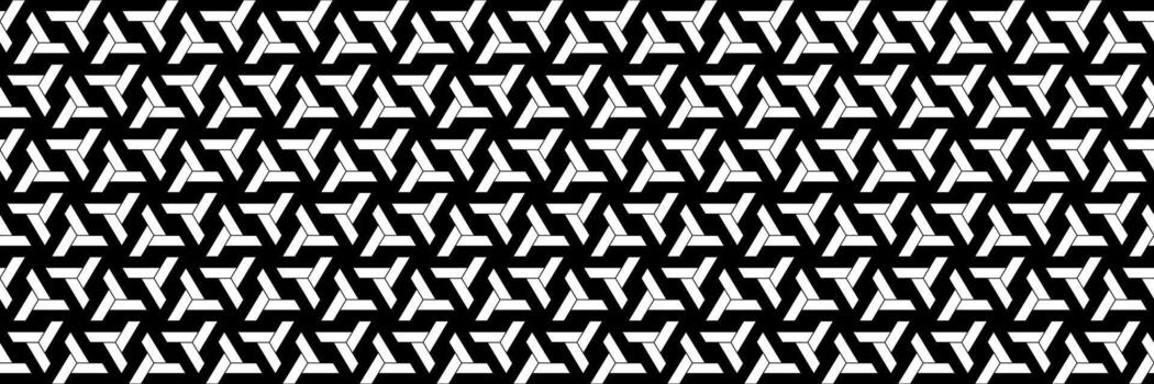 horizontal sin costura negro y blanco geométrico diseño para modelo y antecedentes. vector