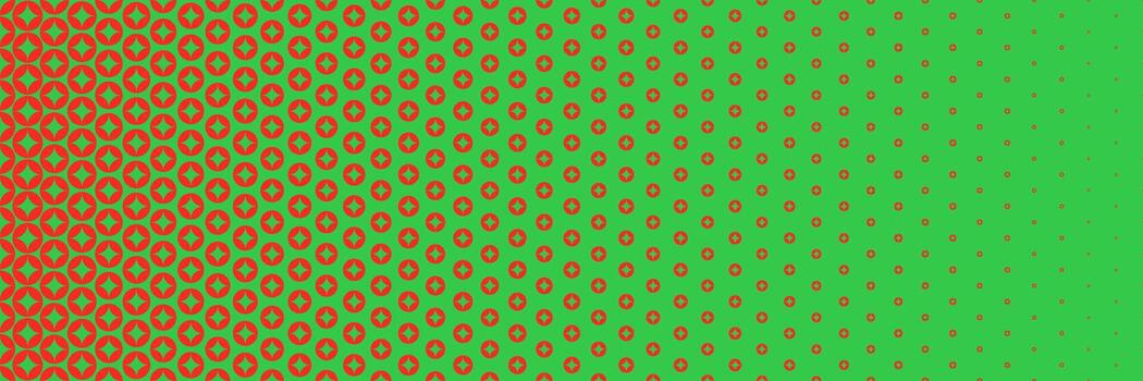 horizontal green glitter in red circle for pattern and background, illustration. vector