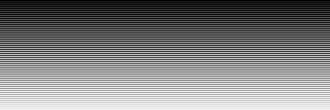 horizontal blended black lines isolated on white for pattern and background. vector