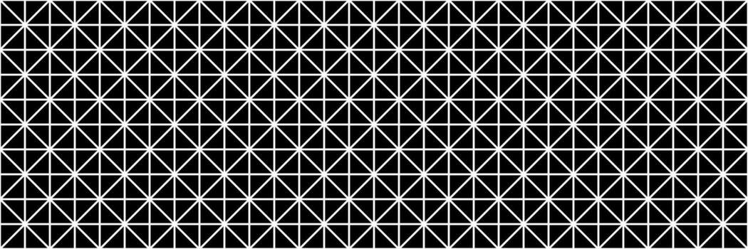 horizontal seamless black triangle and square pattern on white for design and background. vector