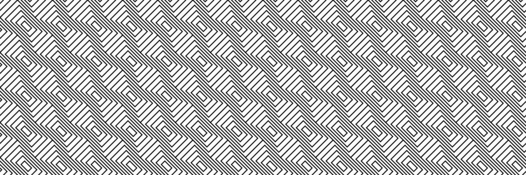 horizontal seamless ripple black rectangle pattern for design and background. vector