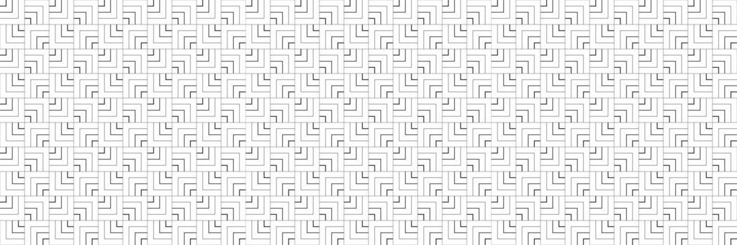 horizontal seamless black and white line square pattern for design and background. vector