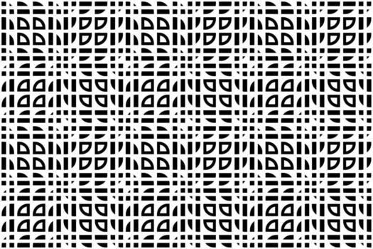 Black and white abstract optical illusion pattern. vector