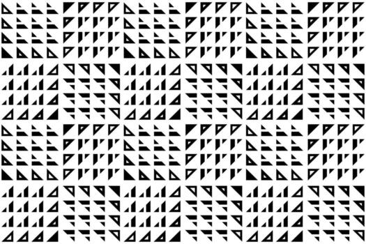 negro y blanco óptico espejismo modelo con triangulos vector