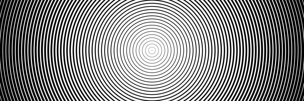 horizontal halftone of black circle from center for pattern and background. vector