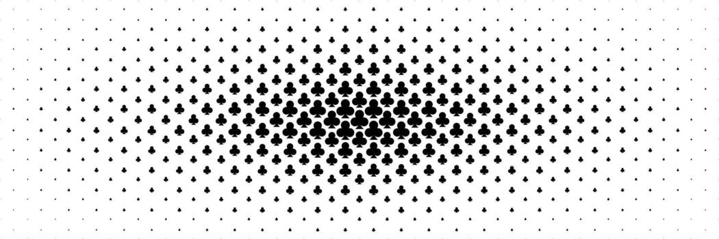 horizontal black club spreading from center design for pattern and background. vector