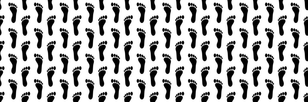 horizontal sin costura de negro izquierda y Derecha huella para modelo y antecedentes. vector